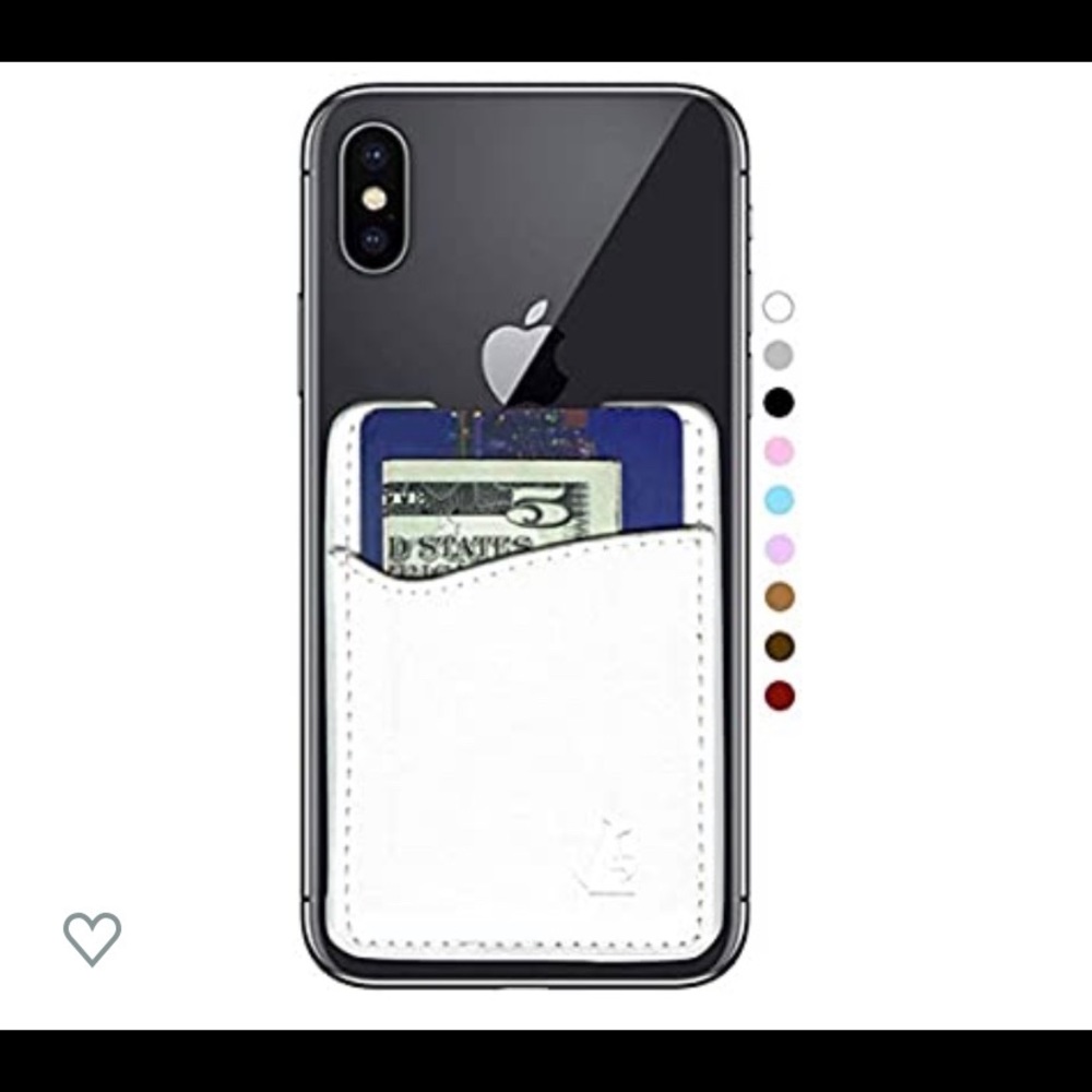 White Leather Phone Wallet
